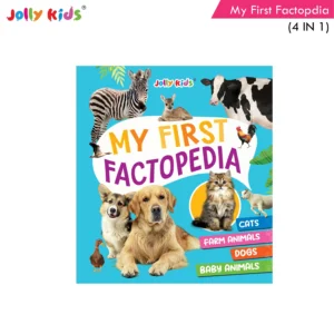 Jolly Kids My First Factopedia Captivating 4-in-1 Cats, Dogs, Farm, and Baby Animals Adventure Book for Young Learners Aged 3-8 |Learning About 40 Incredible Animals Tiger, Donkey, Ostrich, Red Fox, Giraffe