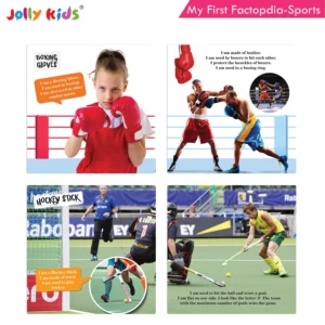 Jolly Kids My First Factopedia Sports, Human Body, Space, Vehicles 4 in 1 Book for Young Learner Aged 3-8 Years| Explore World of Sports, Transportations, Learn About Body Parts, Galaxies, Solar System