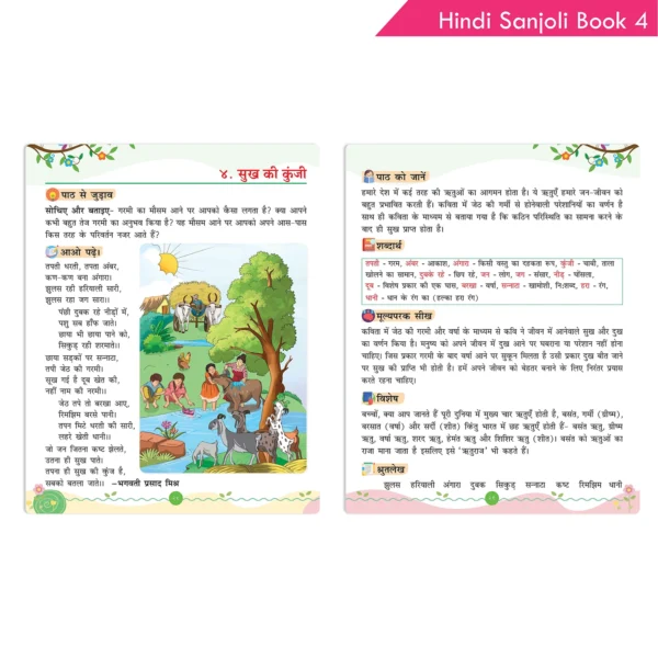 Hindi Sanjoli Book 4 NEP 2020 Recommended Comprehensive Language Book For Primary Students Aged 9 – 10 Years - Image 4