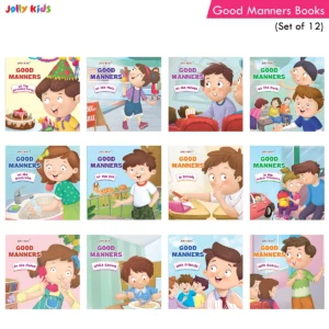 Jolly Kids Good Manners – 12-Book Set | Fun & Educational Short Stories for Kids (Ages 3-6) | Teaches Kindness, Respect & Social Skills | Illustrated Picture Books for Early Learning & Preschool